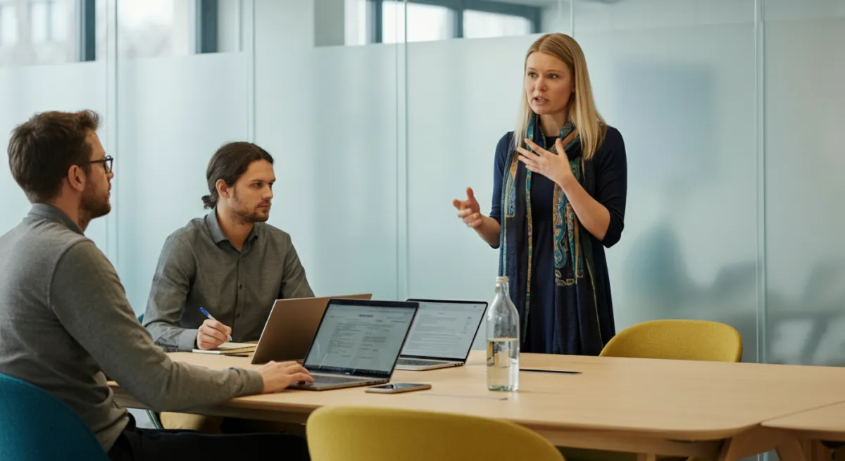 Equipe multidisciplinar em reunião